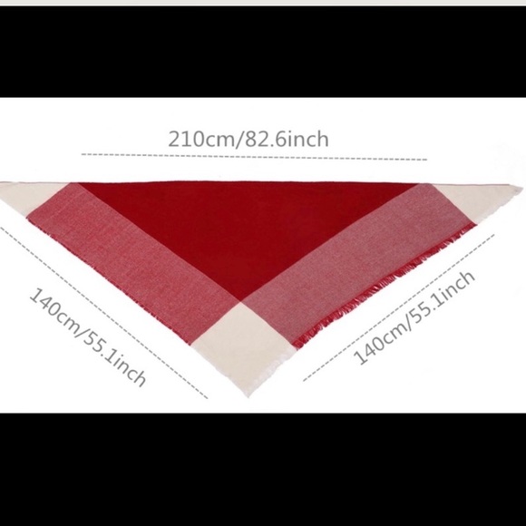 Classic Beige Plaid Blanket Scarf - Picture 3 of 3